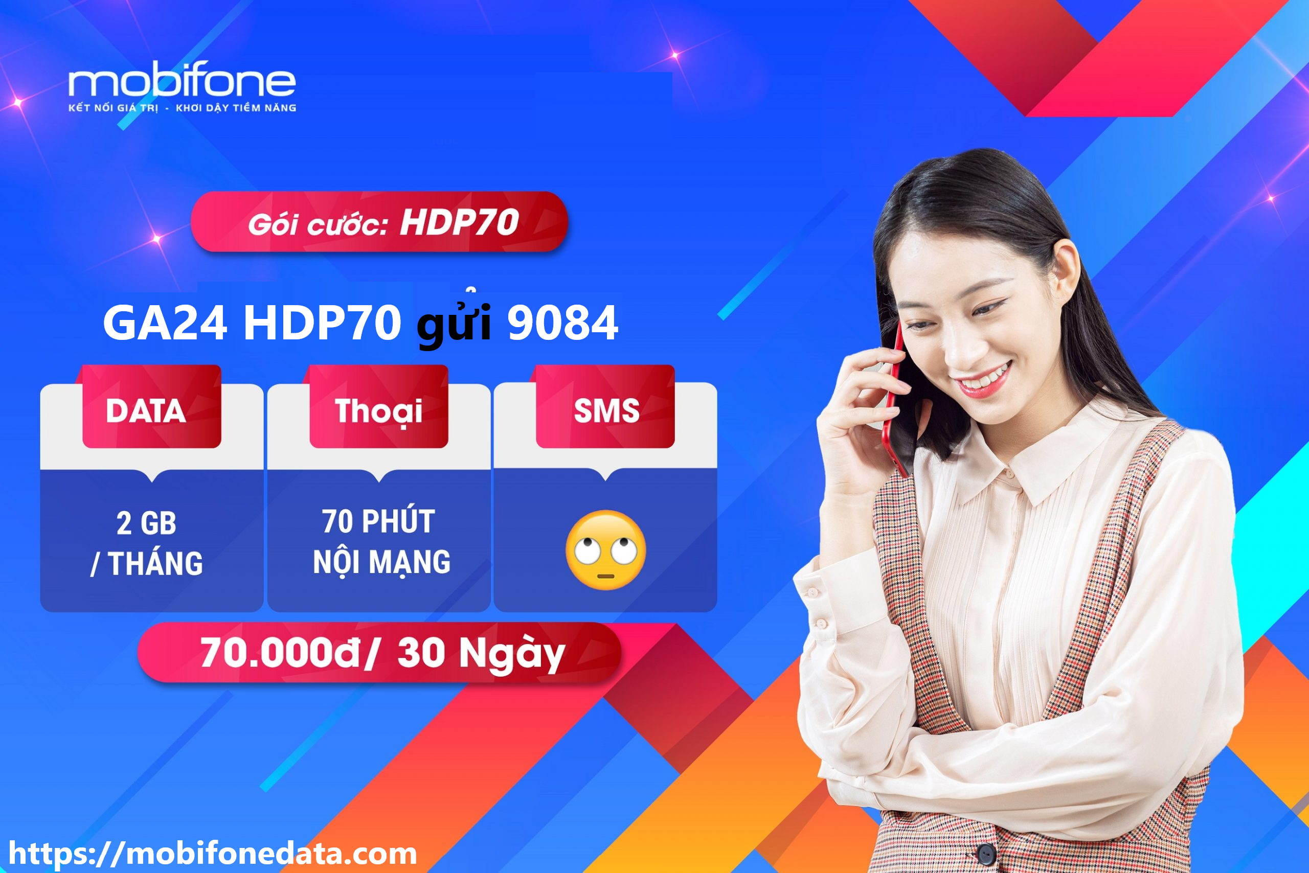 Gói cước HDP70-Ưu đãi gọi thoại Mobifone