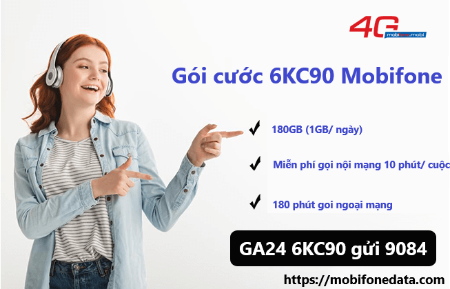 Gói cước 6KC90 Mobifone - 6 tháng combo ưu đãi 1