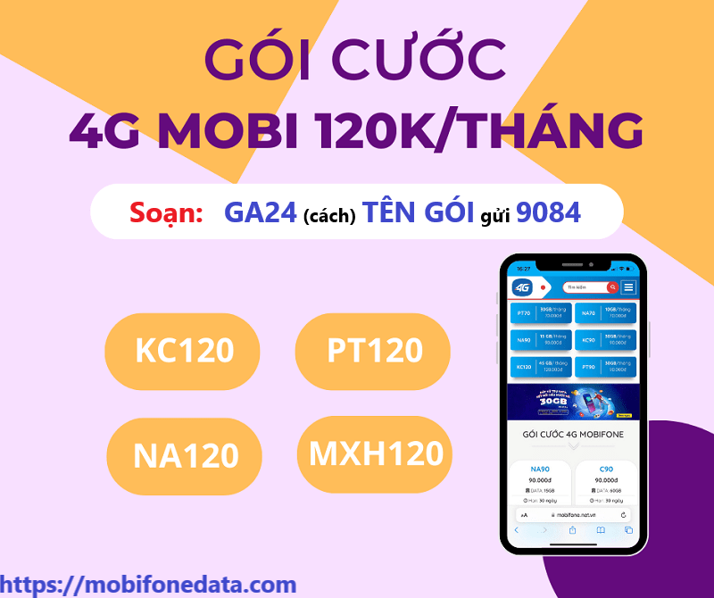 Cách đăng ký gói cước Mobifone 120k 1 tháng